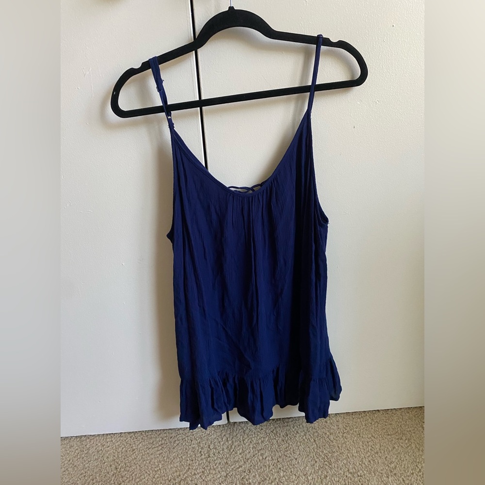 A.n.a Navy Blue Tank Top Size XXL